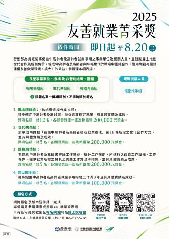 勞動部2025友善就業菁采獎參賽辦法_Instructions for literal
