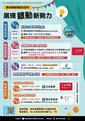 圖3.中彰投區銀髮中心114年5月「銀向勞動價值主題月」海報_Instructions for literal