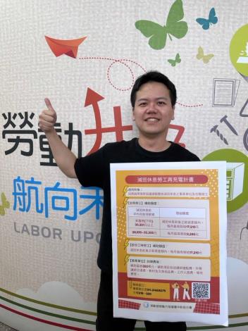 圖3.減班休息勞工再充電計畫讓勞工能在減班時段進修充電_Instructions for literal