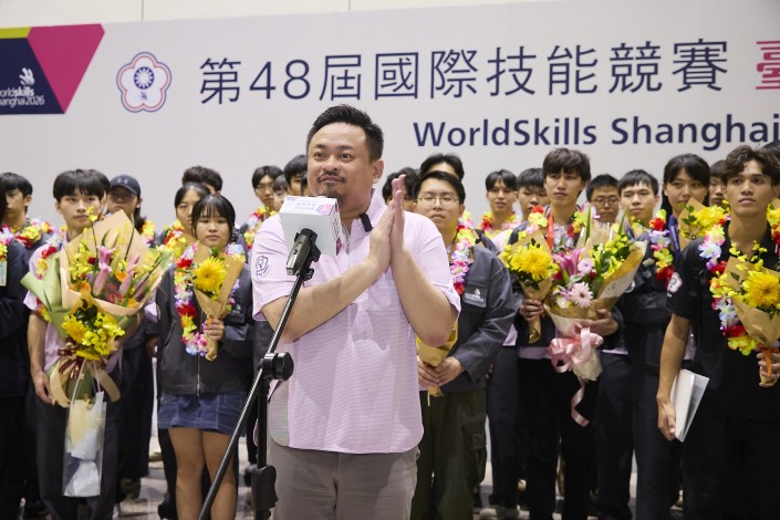 圖說：洪申翰部長勉勵國手，感謝國手們在國際賽場全力以赴，讓世界看見臺灣青年技能人才的專業與實力_Instructions for literal